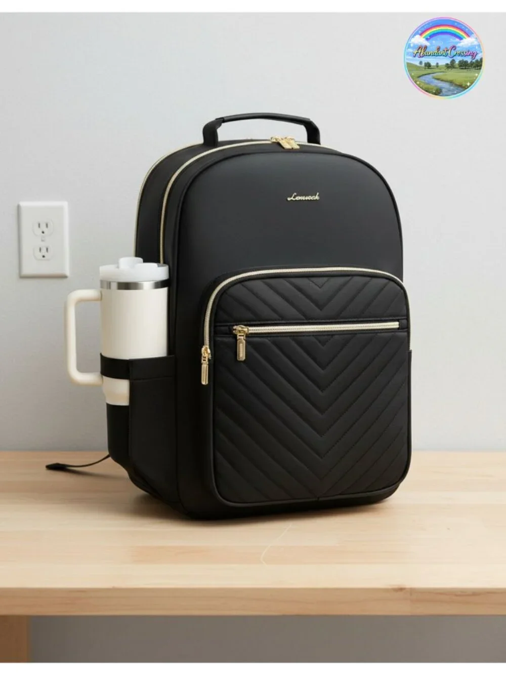 LOVEVOOK Laptop Backpack Quilted Nylon Work Travel College Bag